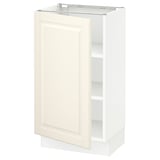 SEKTION Base cabinet with shelves, white/Bodbyn off-white, 18x15x30 "
