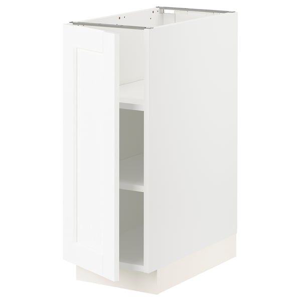 SEKTION Base cabinet with shelves, white Enköping/white wood effect, 12x24x30 "