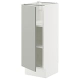 SEKTION Base cabinet with shelves, white/Havstorp light gray, 12x15x30 "