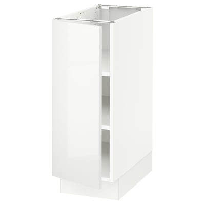 SEKTION Base cabinet with shelves, white/Ringhult white, 12x24x30 "