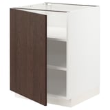 SEKTION Base cabinet with shelves, white/Sinarp brown, 24x24x30 "