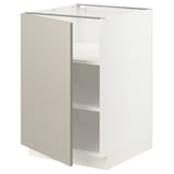 SEKTION Base cabinet with shelves, white/Stensund beige, 21x24x30 "