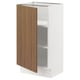 SEKTION Base cabinet with shelves, white/Tistorp brown walnut effect, 18x15x30 "