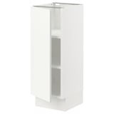 SEKTION Base cabinet with shelves, white/Vallstena white, 12x15x30 "