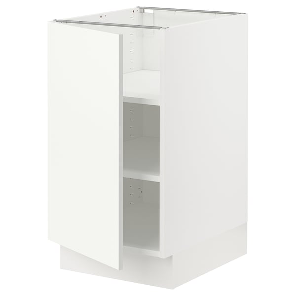 SEKTION Base cabinet with shelves, white/Vallstena white, 18x24x30 "