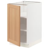 SEKTION Base cabinet with shelves, white/Vedhamn oak, 18x24x30 "