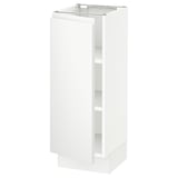 SEKTION Base cabinet with shelves, white/Voxtorp matt white, 12x15x30 "