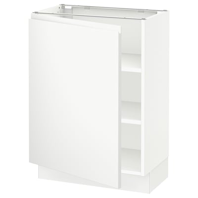 SEKTION Base cabinet with shelves, white/Voxtorp matt white, 24x15x30 "