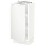 SEKTION Base cabinet with shelves, white/Voxtorp matt white, 15x15x30 "