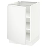 SEKTION Base cabinet with shelves, white/Voxtorp matt white, 21x24x30 "