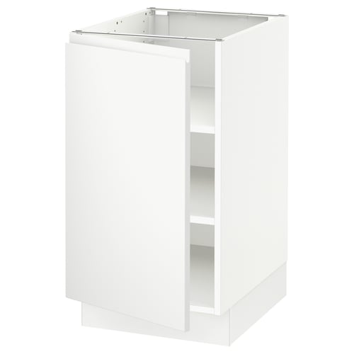 SEKTION white kitchen cabinet, modern, minimalist, adjustable shelves, elegant design.
