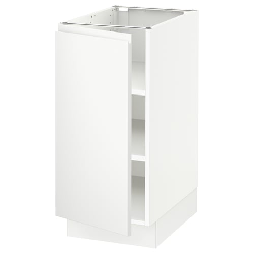 SEKTION kitchen cabinet, white, modern minimalist, rectangular, with adjustable shelves.