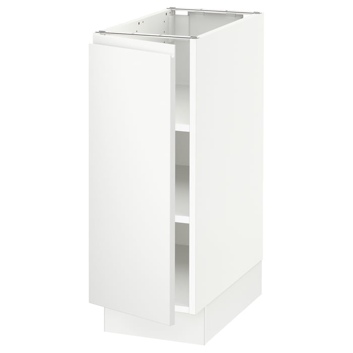 SEKTION base with shelves , white/Voxtorp matt white, 31x61x76