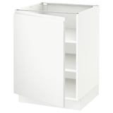 SEKTION Base cabinet with shelves, white/Voxtorp matt white, 24x24x30 "