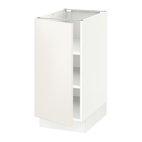 SEKTION Base with shelves white, Veddinge white, 15x24x30