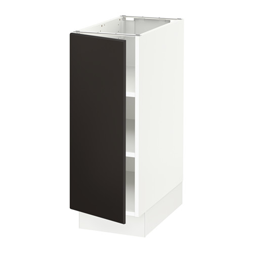 SEKTION Base with shelves white, Kungsbacka anthracite