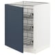 SEKTION Base cabinet with wire baskets, white Axstad/matte blue, 24x24x30 "