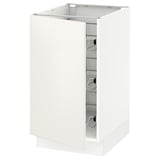 SEKTION Base cabinet with wire baskets, white/Veddinge white, 18x24x30 "