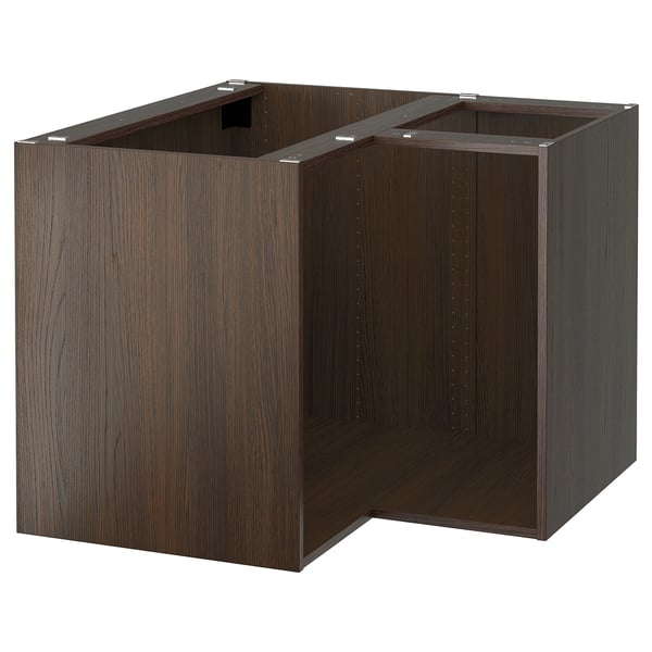 Sektion Base Corner Cabinet Frame Wood Effect Brown Ikea