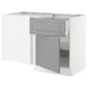 SEKTION Corner base cab w drawer and shelf, white/Bodbyn gray, 50x24x30 "