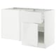 SEKTION Corner base cab w drawer and shelf, white/Voxtorp matt white, 50x24x30 "