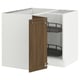 SEKTION Corner base cabinet with carousel, white/Enköping brown walnut effect, 38x24x30 "