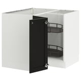 SEKTION corner base cabinet with carousel, white Enköping/white wood ...