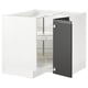 SEKTION Corner base cabinet with carousel, white/Upplöv matt anthracite, 38x24x30 "