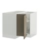 SEKTION Corner base cabinet with carousel, white/Voxtorp high-gloss dark grey-brown, 38x24x30 "