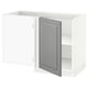 SEKTION Corner base cabinet with shelf, white/Bodbyn gray, 47x24x30 "
