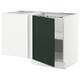 SEKTION Corner base cabinet with shelf, white/Havstorp deep green, 50x24x30 "