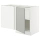 SEKTION Corner base cabinet with shelf, white/Havstorp light gray, 47x24x30 "