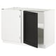 SEKTION Corner base cabinet with shelf, white/Lerhyttan black stained, 47x24x30 "