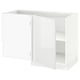 SEKTION Corner base cabinet with shelf, white/Ringhult white, 47x24x30 "