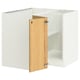 SEKTION Corner base cabinet with shelf, white/Sinarp oak veneer, 38x24x30 "