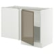 SEKTION Corner base cabinet with shelf, white/Voxtorp high-gloss dark grey-brown, 47x24x30 "