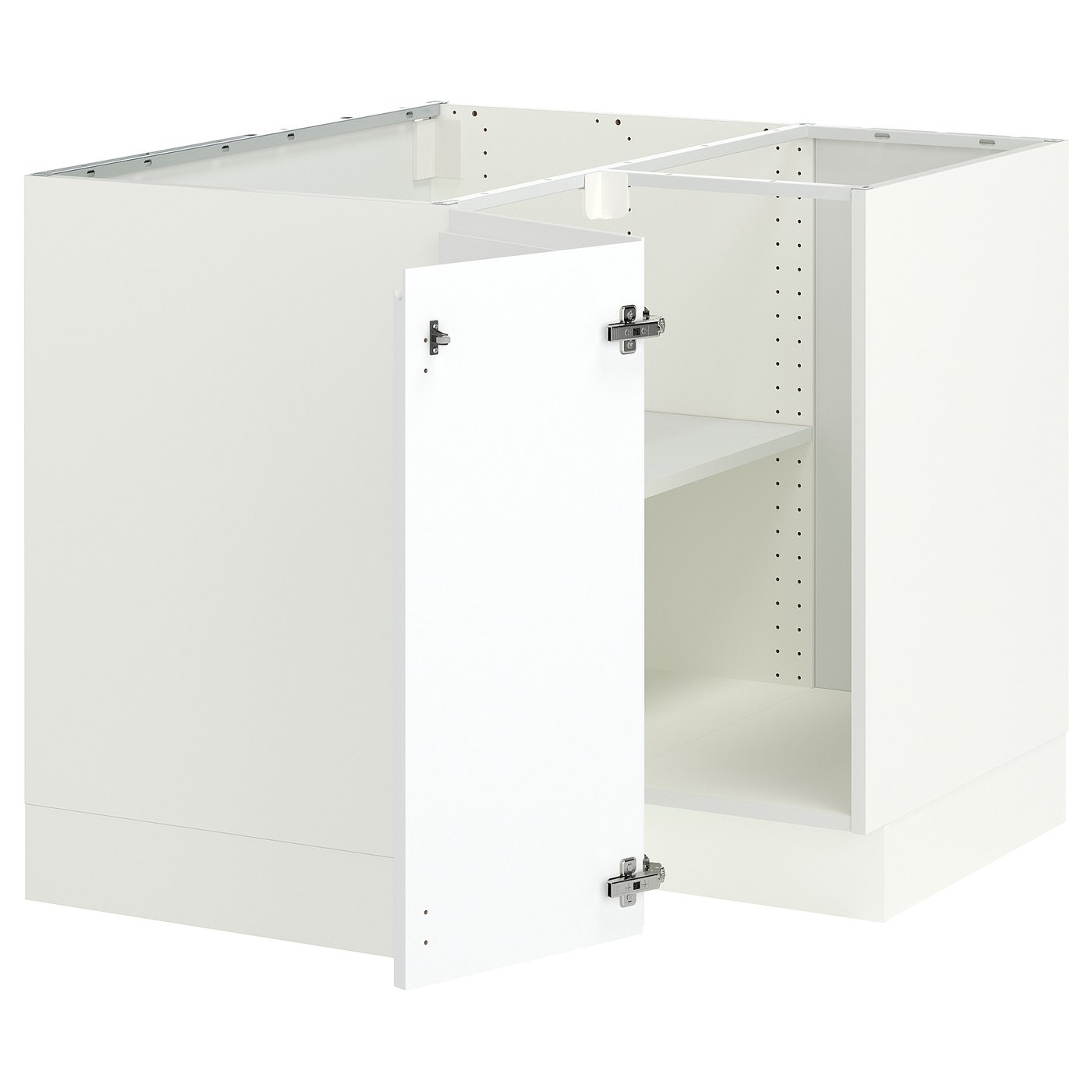 SEKTION corner base cabinet with shelf, white/Voxtorp matt white ...