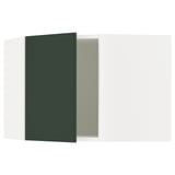 SEKTION Corner wall cabinet, white/Havstorp deep green, 26x15x20 "