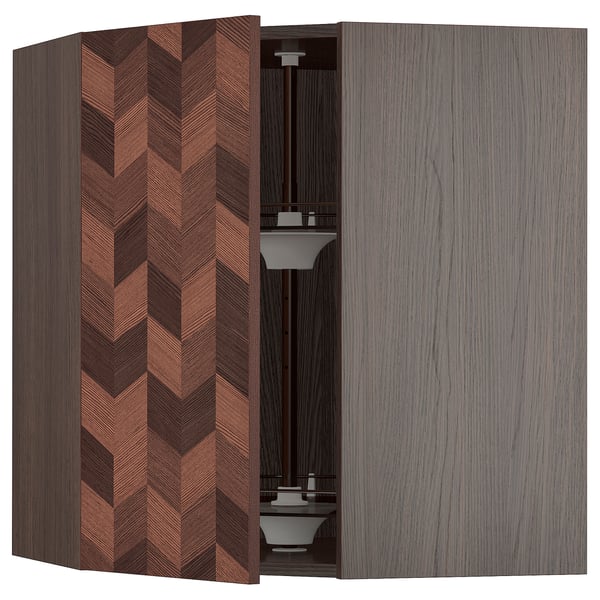 SEKTION Corner wall with carousel, brown Hasslarp/brown right