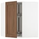SEKTION Corner wall cabinet with carousel, white Enköping/brown walnut effect, 26x15x30 "