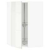 SEKTION Corner wall cabinet with carousel, white/Ringhult white, 26x15x40 "