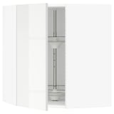 SEKTION Corner wall cabinet with carousel, white/Ringhult white, 26x15x30 "
