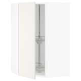 SEKTION Corner wall cabinet with carousel, white/Veddinge white, 26x15x40 "