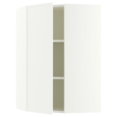 SEKTION Corner wall cabinet with shelves, white/Aspudden matt white, 26x15x40 "