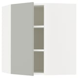 SEKTION Corner wall cabinet with shelves, white/Havstorp light gray, 26x15x30 "