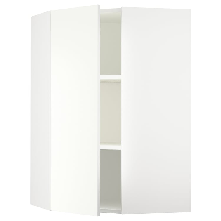 SEKTION corner wall with shelves, white/Vallstena white