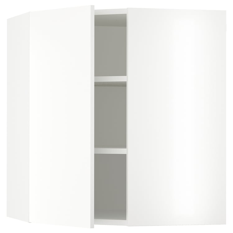 SEKTION corner wall with shelves, white/Vallstena white