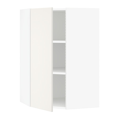 SEKTION Corner wall cabinet with shelves - white, Veddinge ...