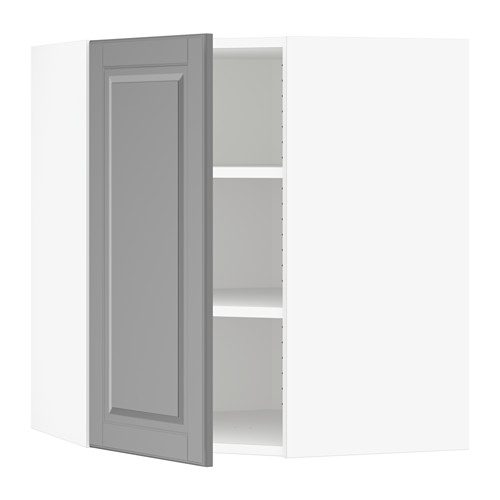 SEKTION Corner wall cabinet with shelves - white, Bodbyn ...