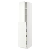 SEKTION Hc w p-o func 4drw/1dr/2shlv, white/Vallstena white, 18x24x90 "